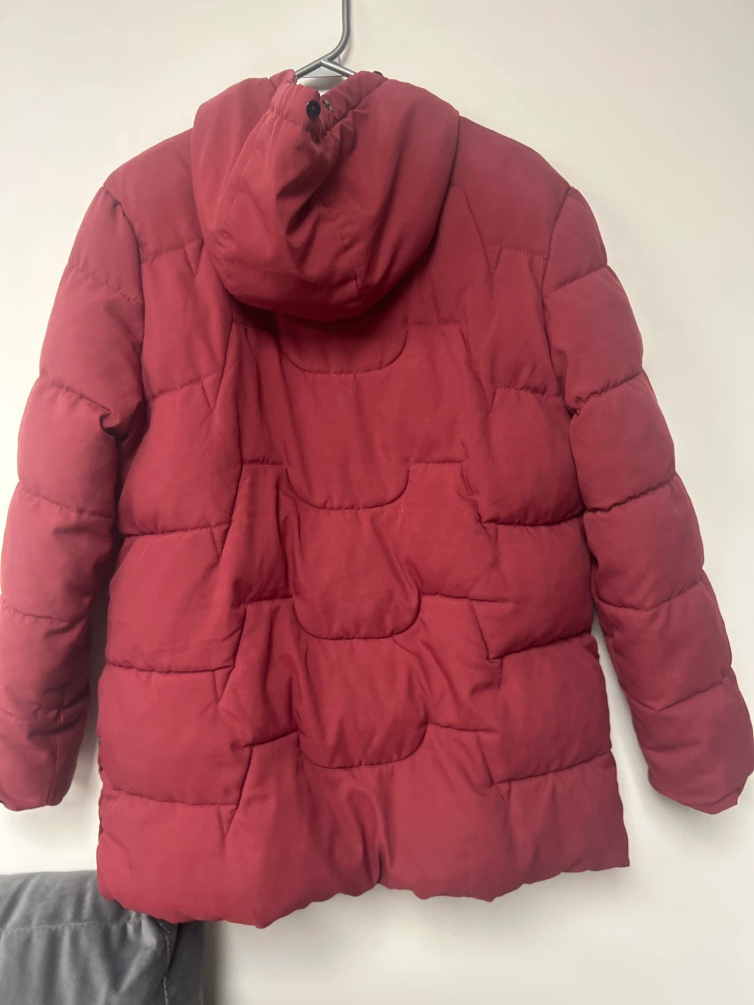 Maroon Puffer Coat with Sherpa Lining - photo 3