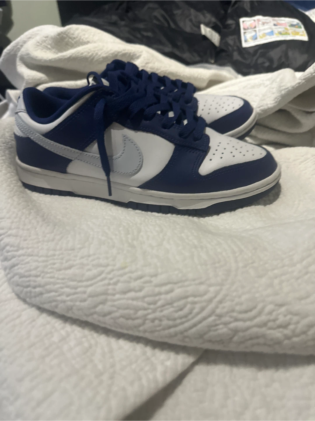 Nike Dunk Low Royal Blue White Sneakers - photo 2