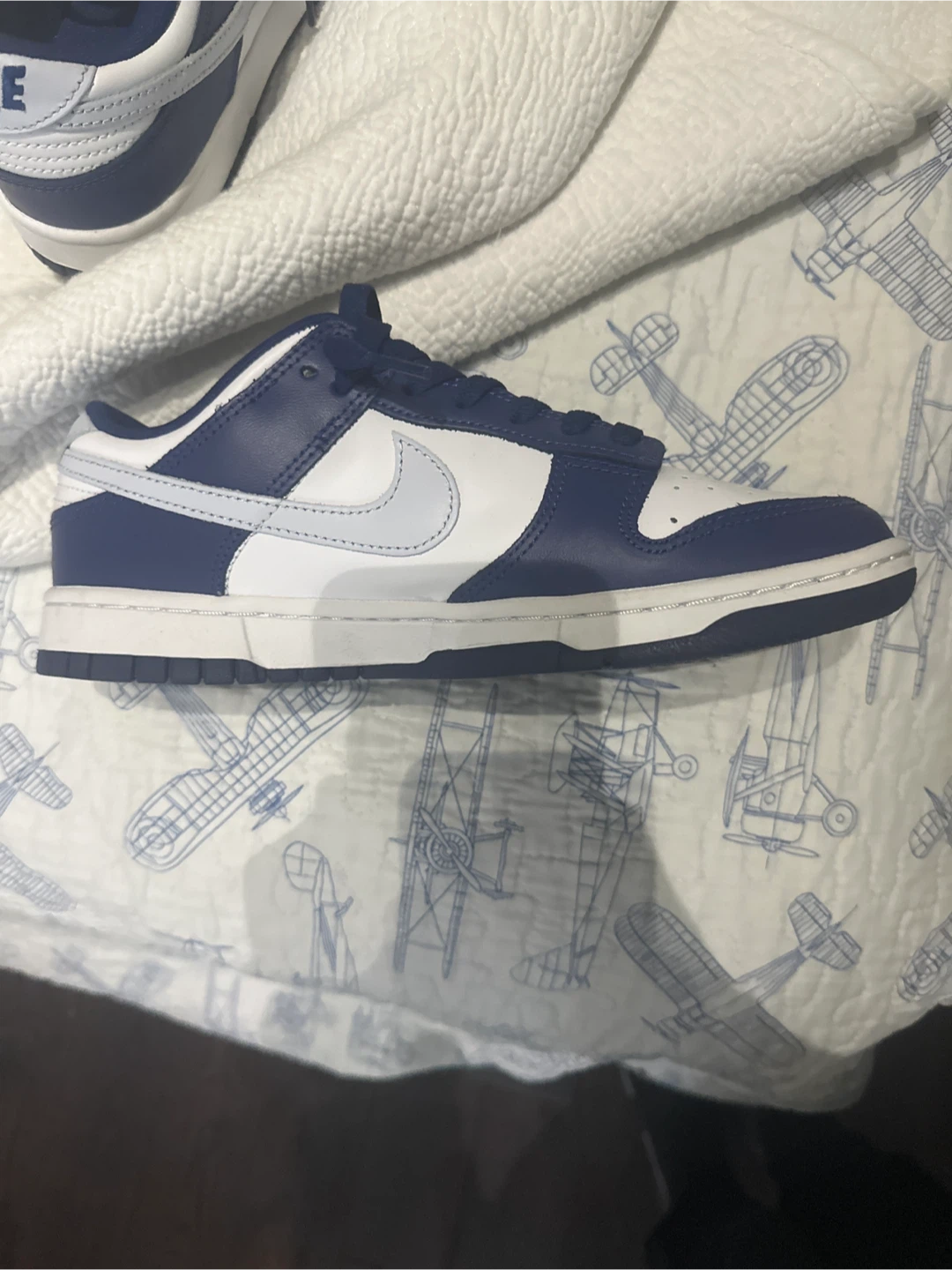 Nike Dunk Low Royal Blue White Sneakers - photo 3