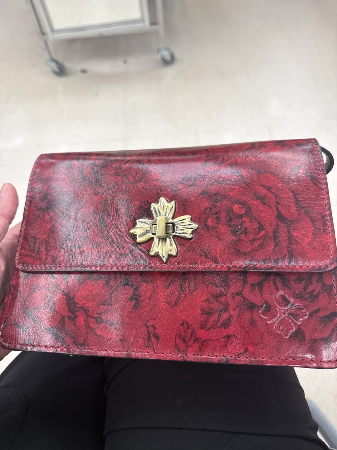 Patricia Nash Etched Rose Collection Clutch