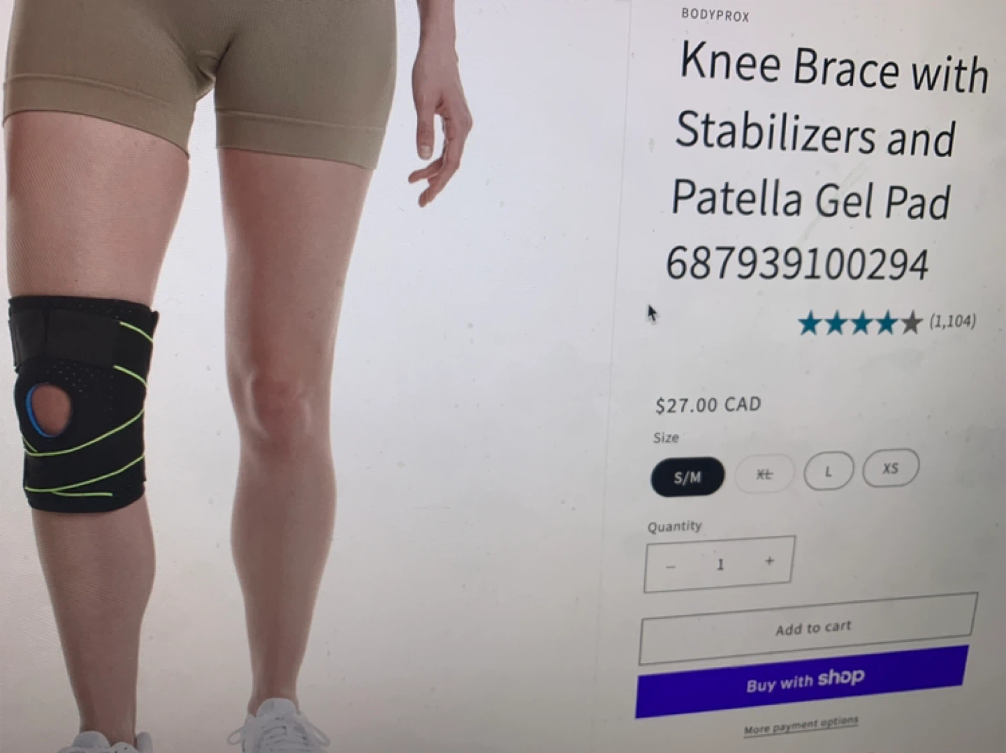 New  Knee Brace with Stabilizers and Patella Gel Pad - photo 3