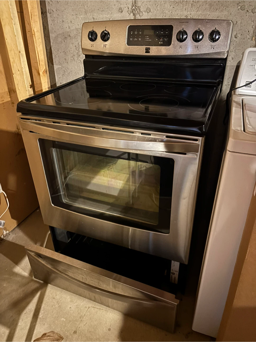 Stainless Steel Kenmore Glass Top Stove