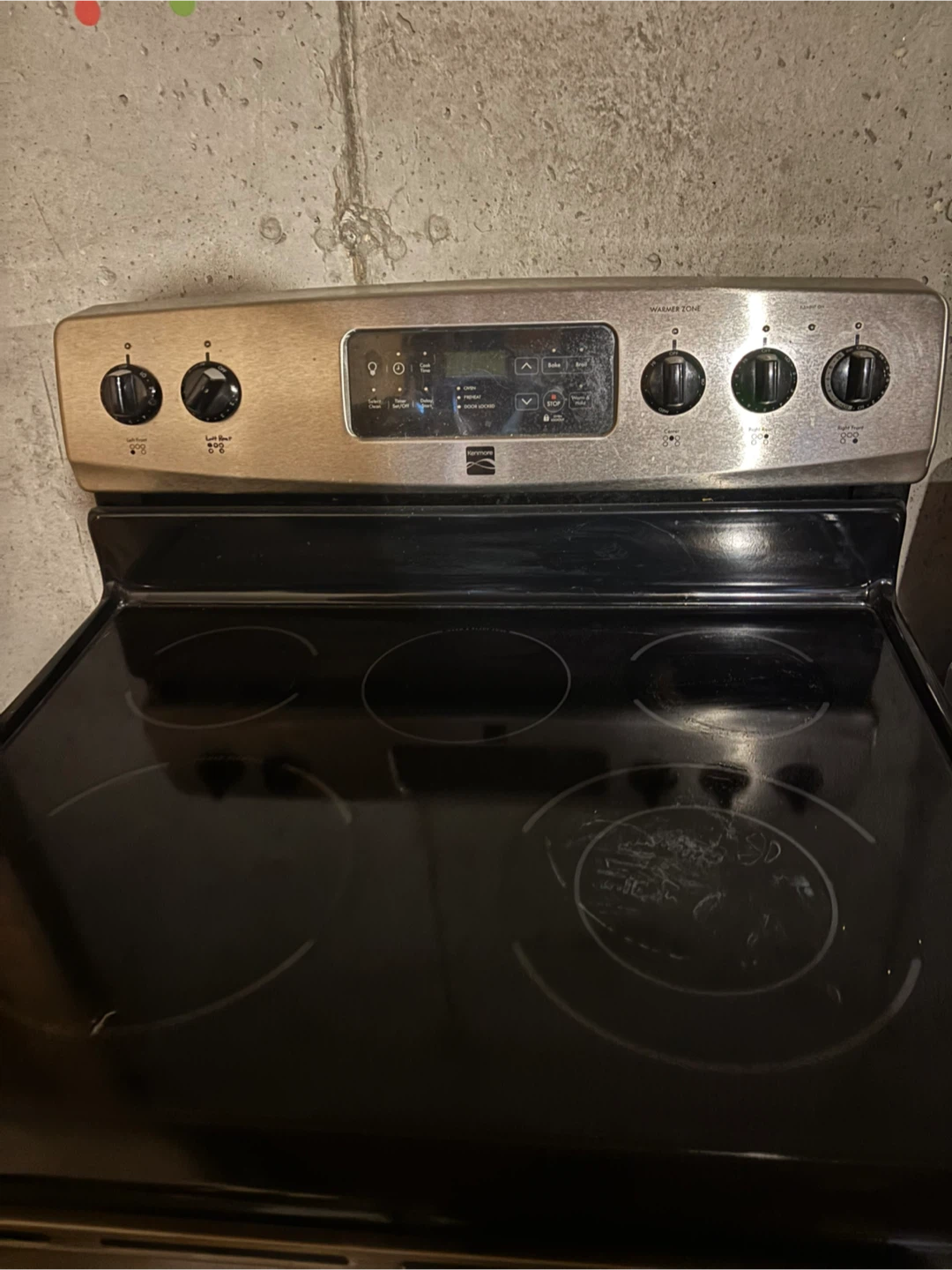 Stainless Steel Kenmore Glass Top Stove - photo 2