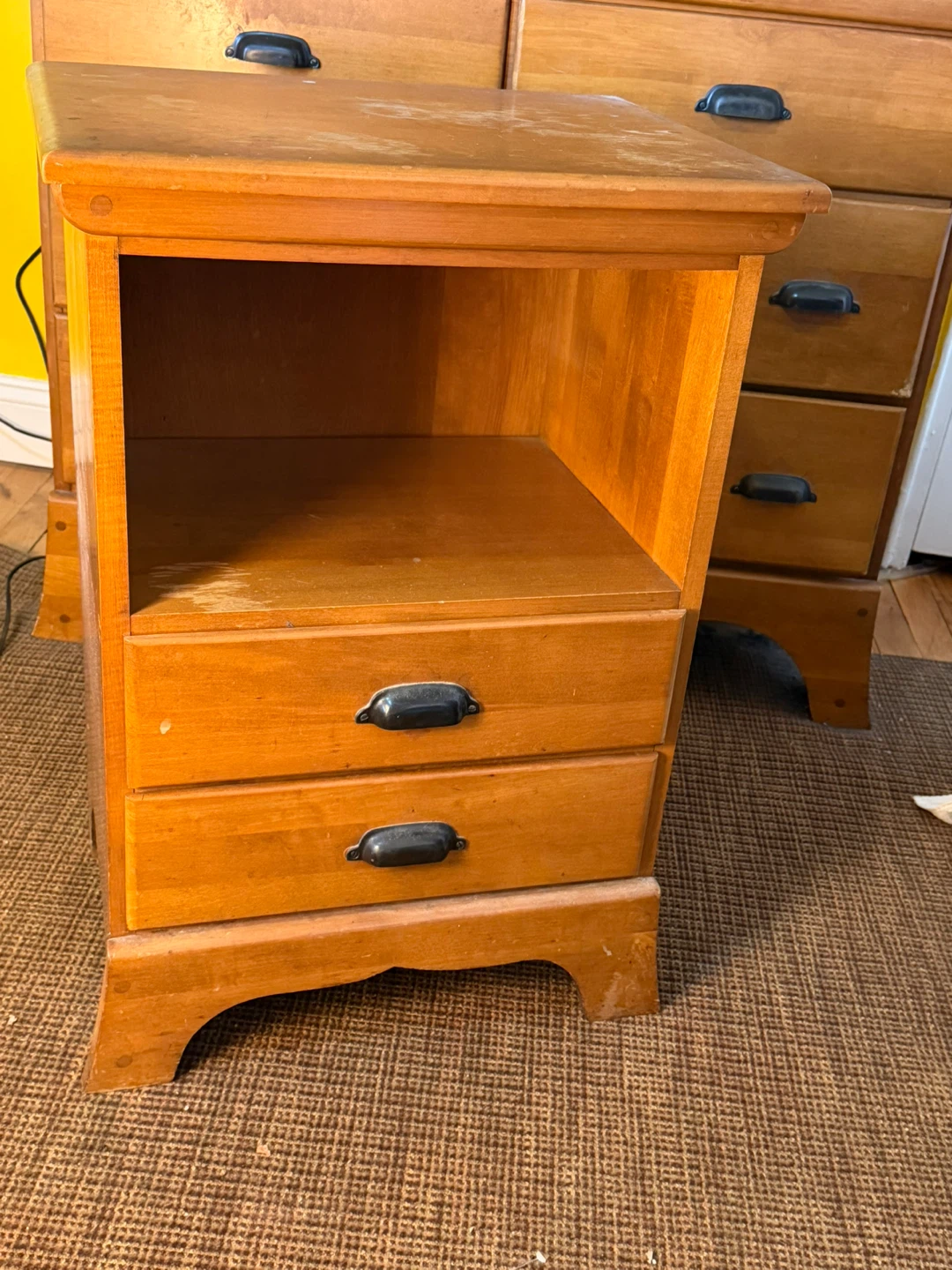 Retro Wooden Desk, Dresser, and Nightstand Set - photo 4