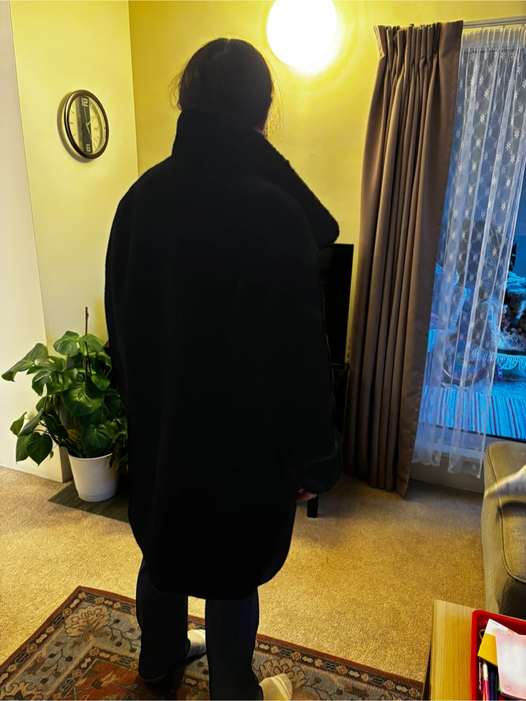 Black Faux Fur Coat - photo 3