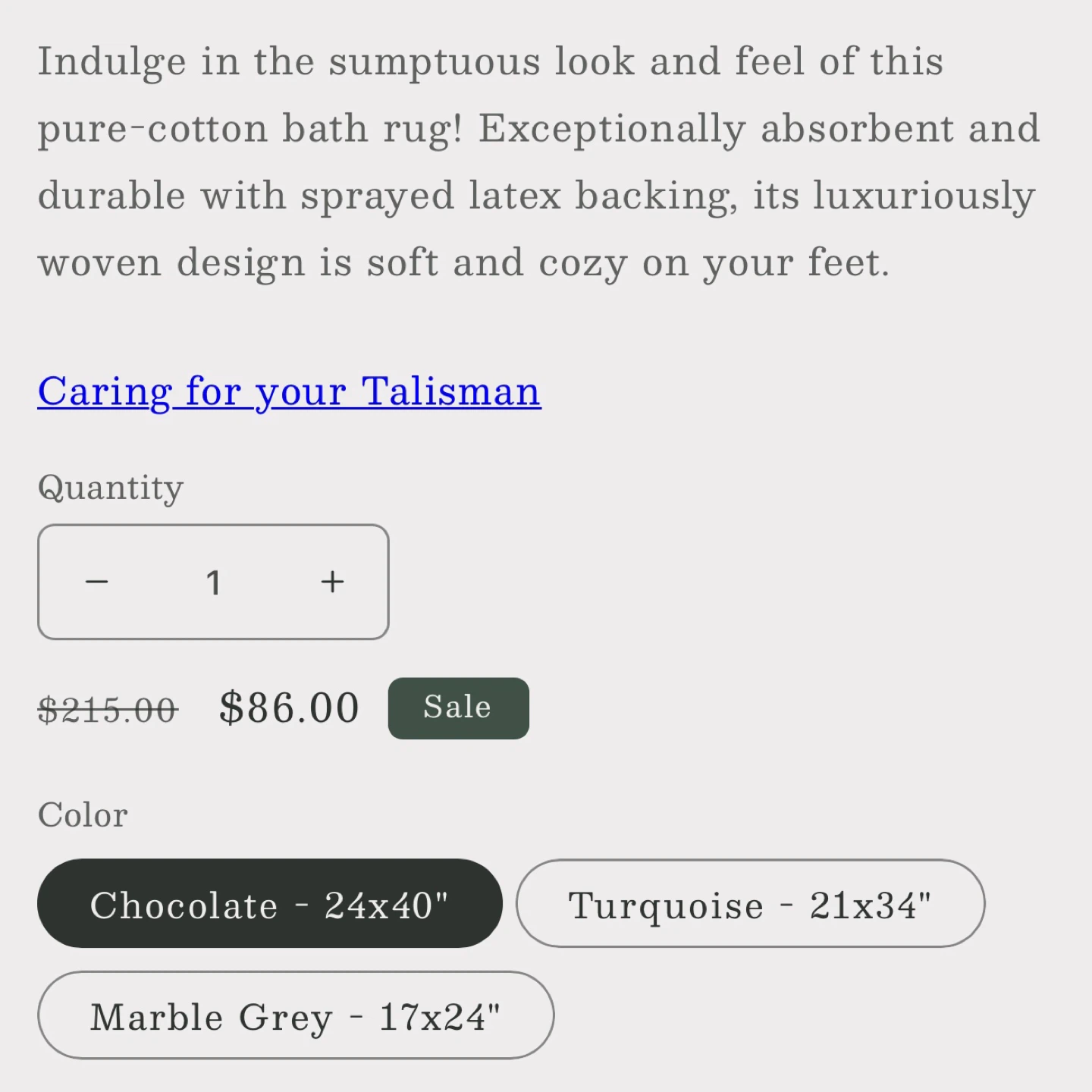 NEW “Talesma” Set of 2 Luxury Bath Rugs - Marble Grey - photo 3