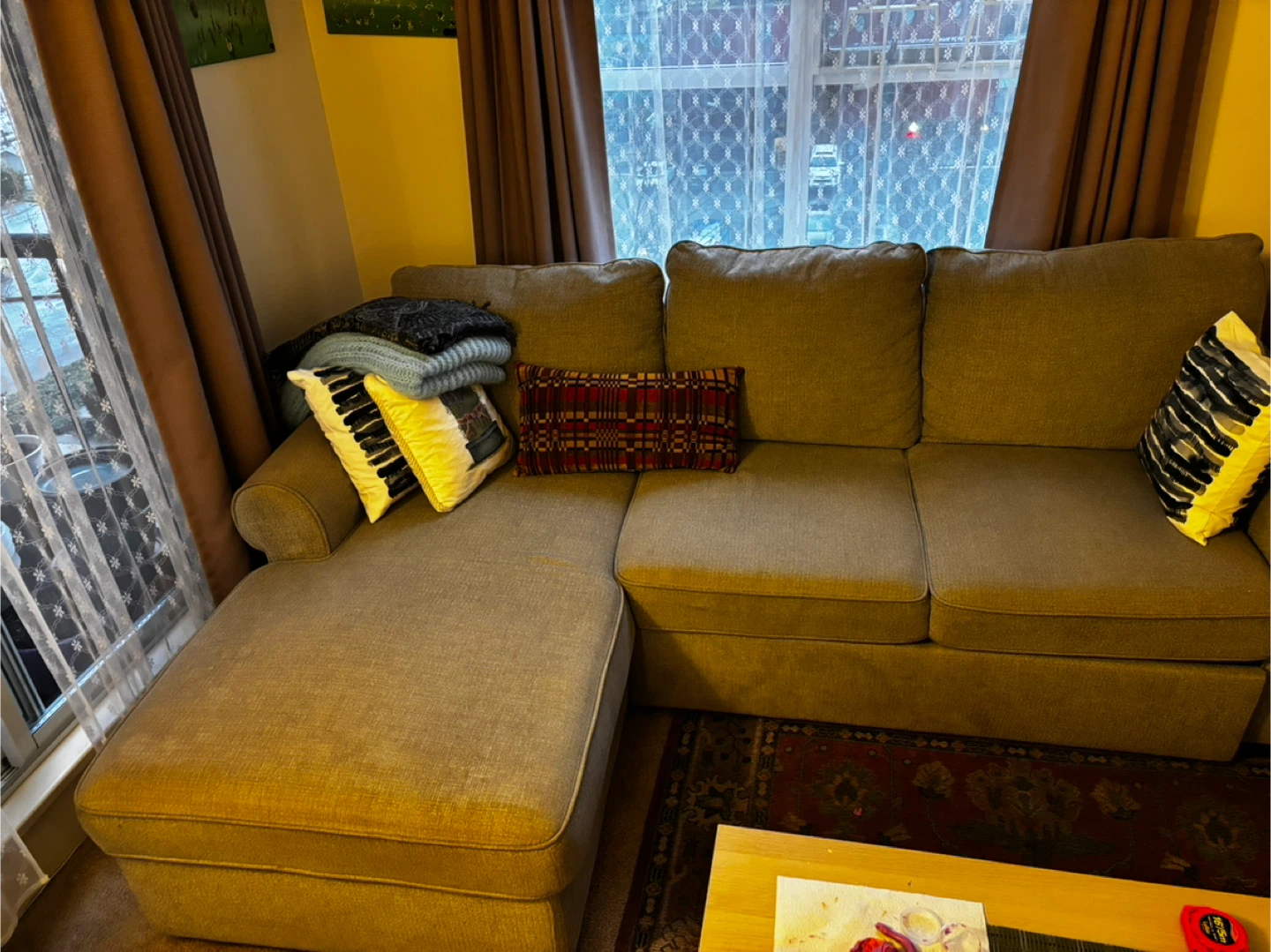 Sectional Sofa with puff out bed - photo 2