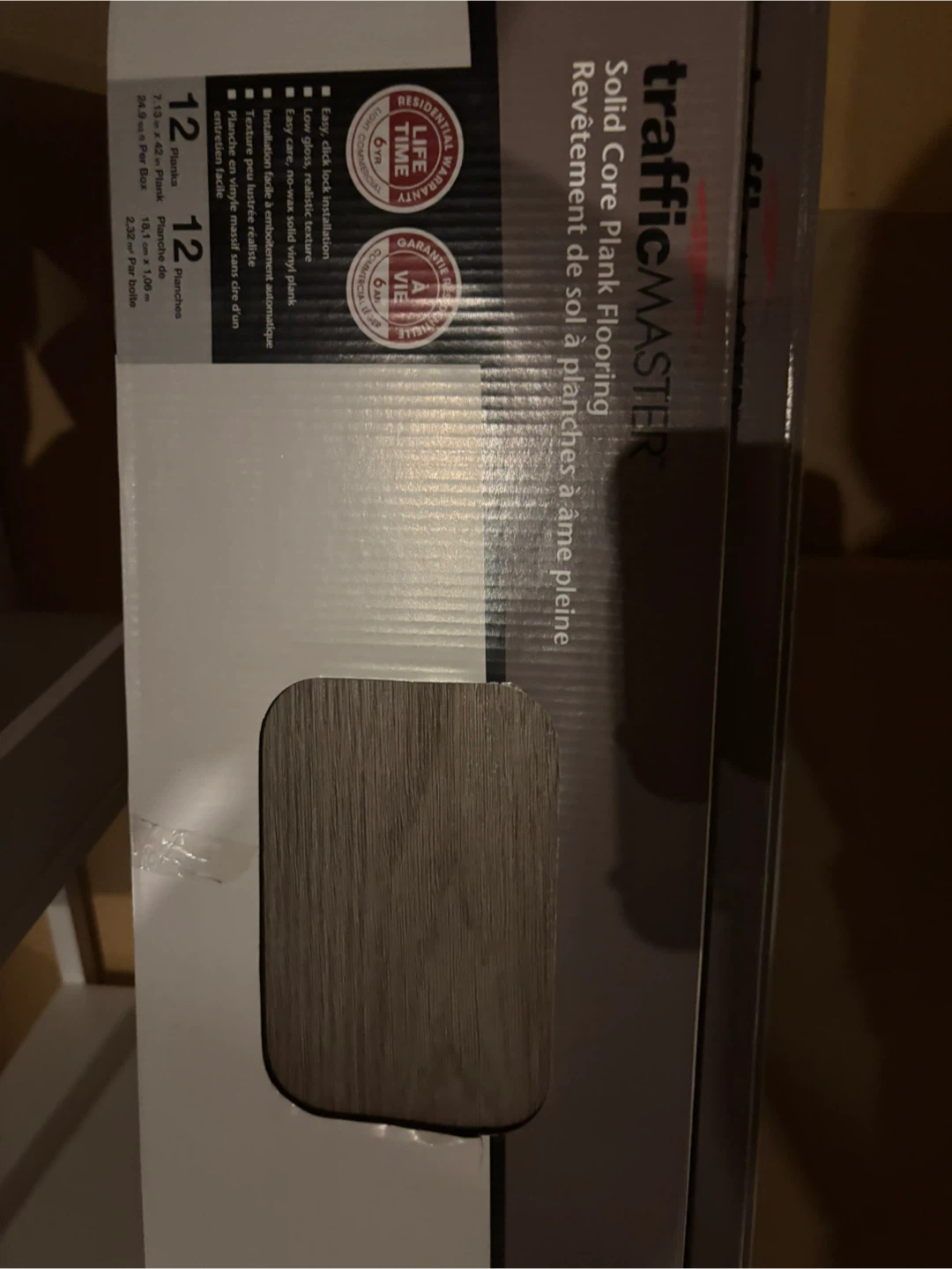 TrafficMASTER Dayhawk Gray Plank Flooring 75sqft 3.5 boxes - photo 2