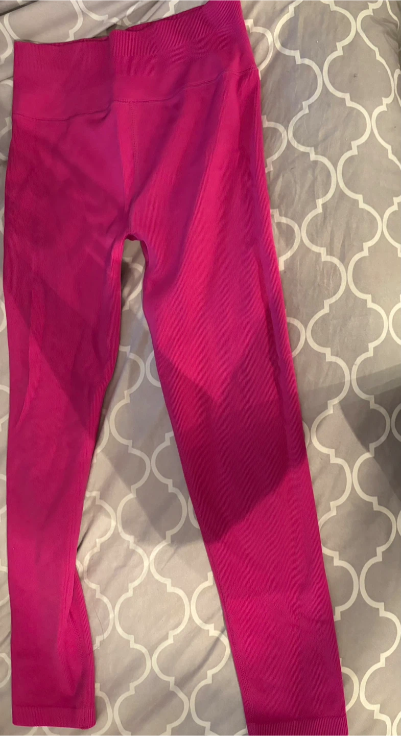 Calvin Klein Performance Pink Ribbed Leggings
