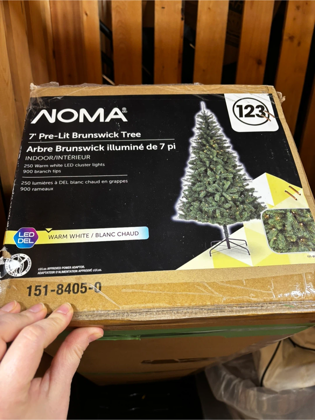 Noma 7' Pre-Lit Brunswick Artificial Christmas Tree