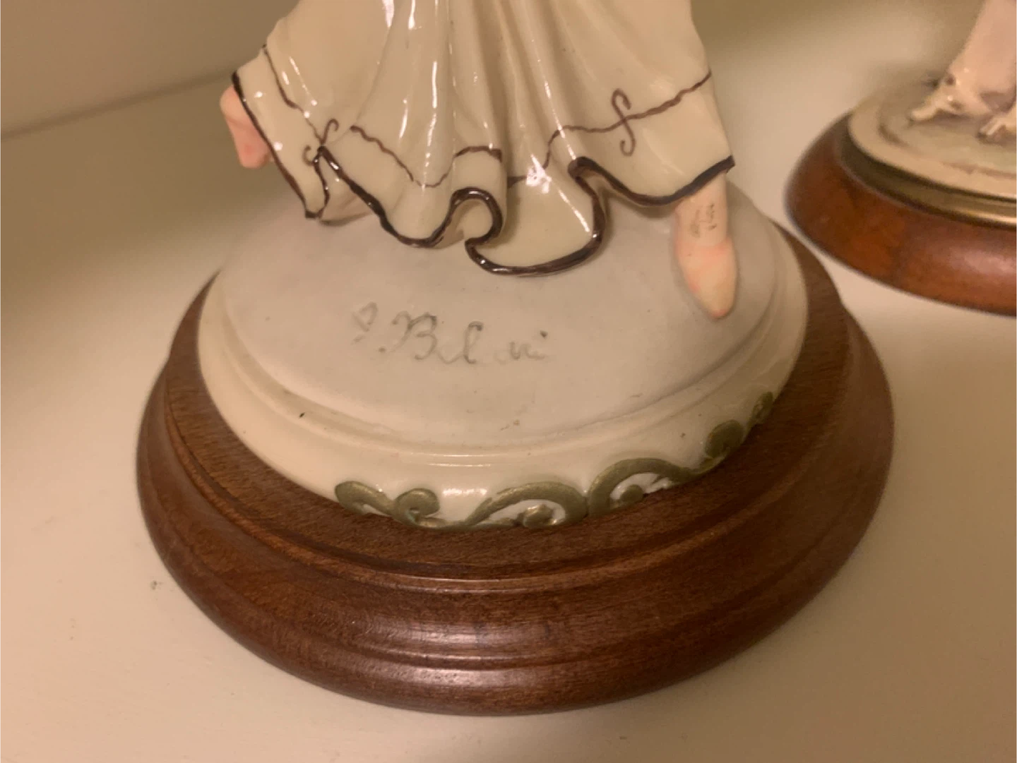 Pair of Elegant Lady Figurines with Dogs - photo 2