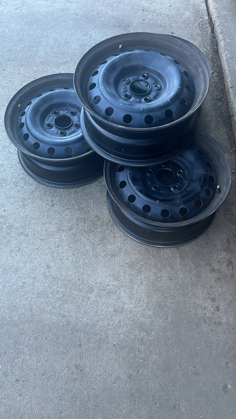Set of 4 Black Steel Rims