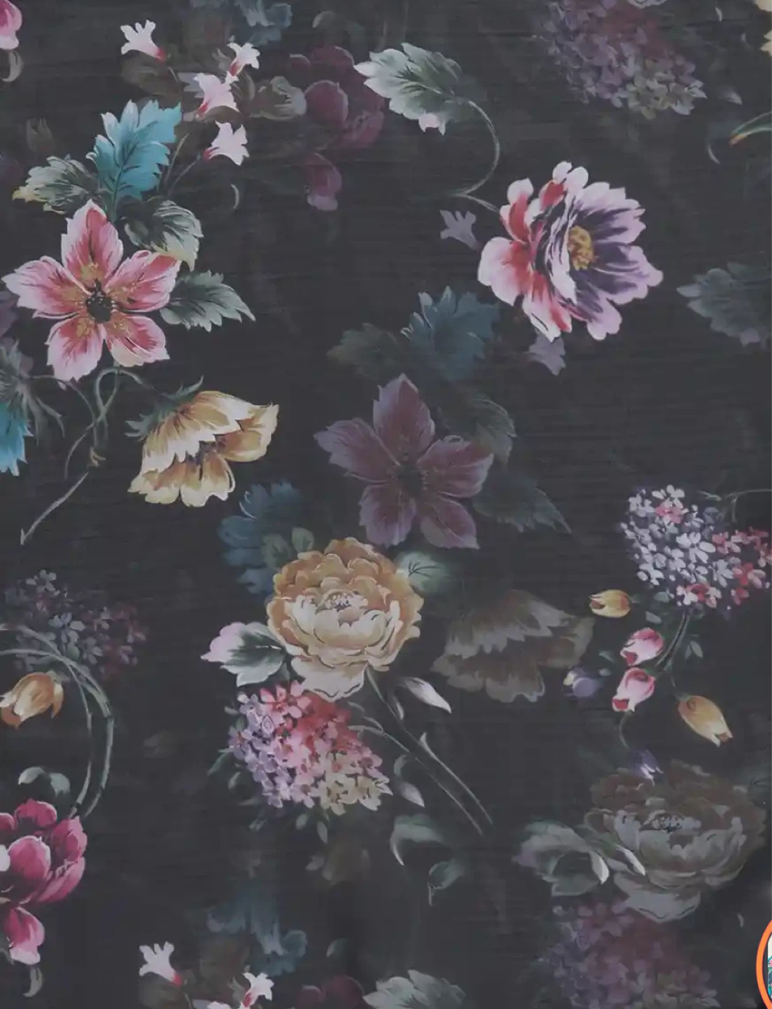 Indo Era Black Floral Embroidered Kurta with Trousers & Dupatta - photo 3