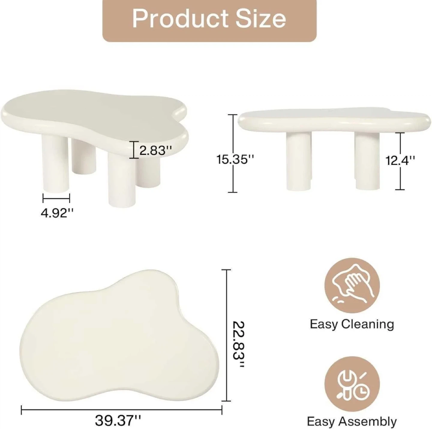 Cream Cloud Coffee Table - photo 2