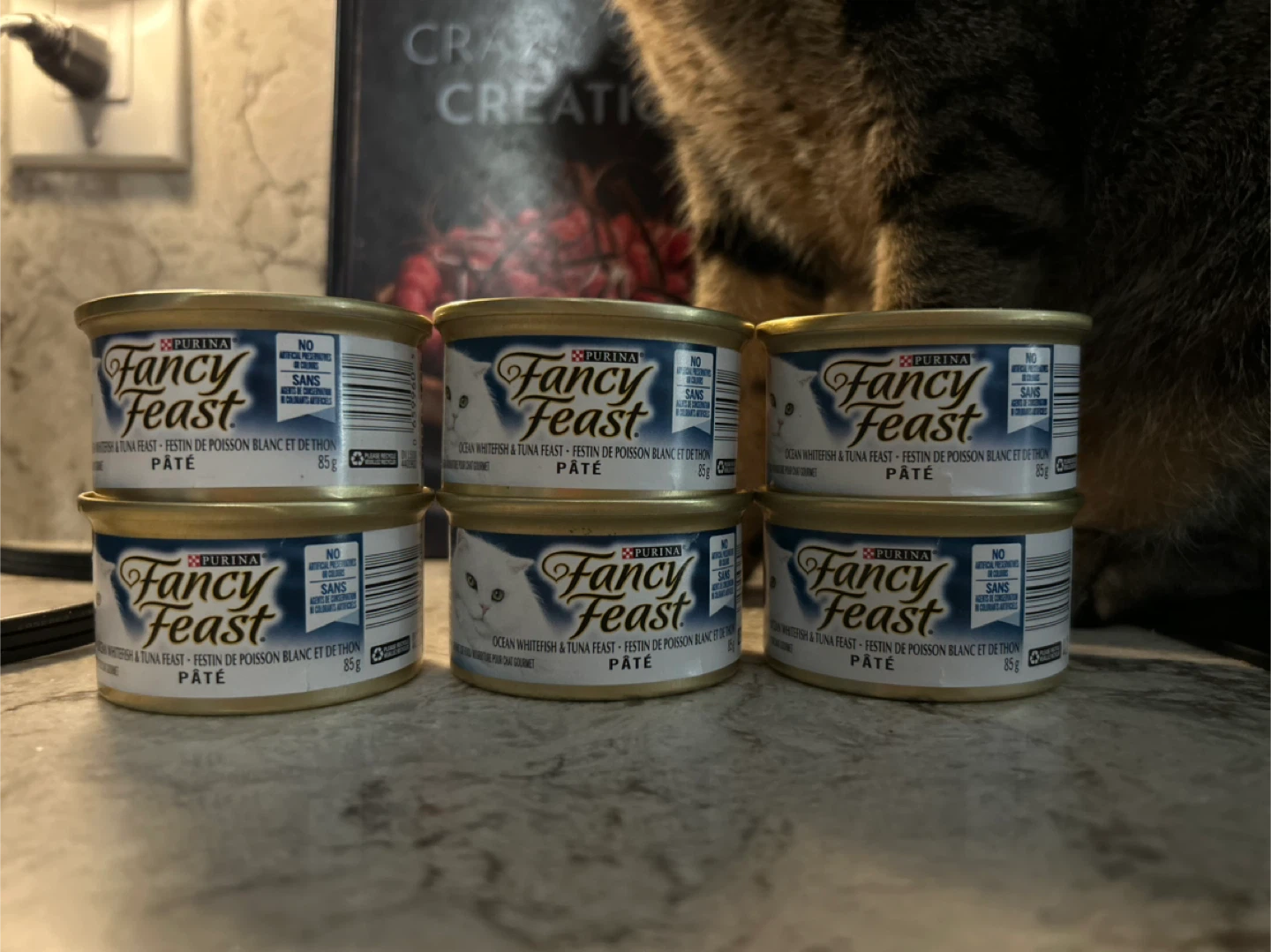 Purina Fancy Feast Ocean Whitefish & Tuna Pate Cat Food (6 cans)