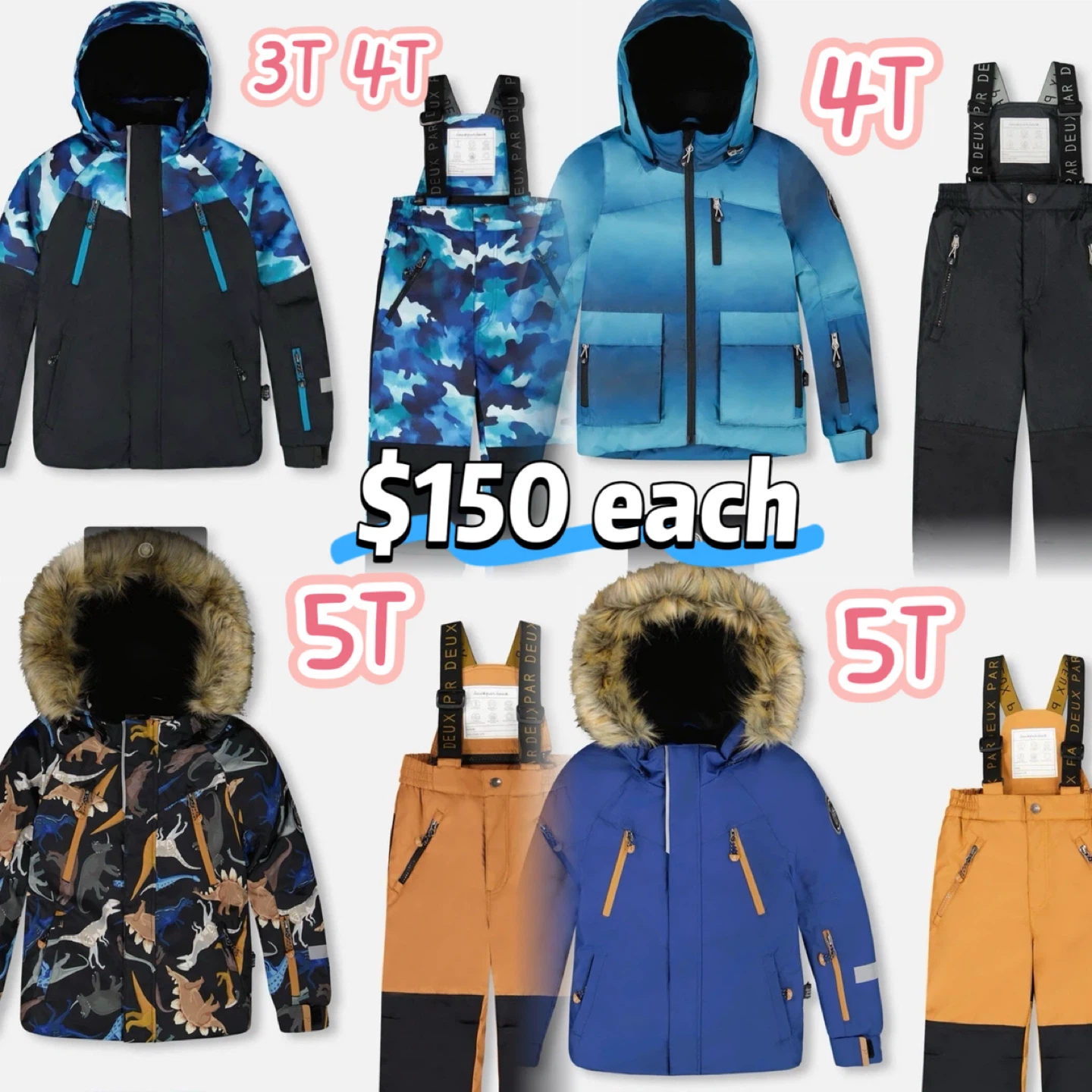 Deux par Deux two piece snowsuit
