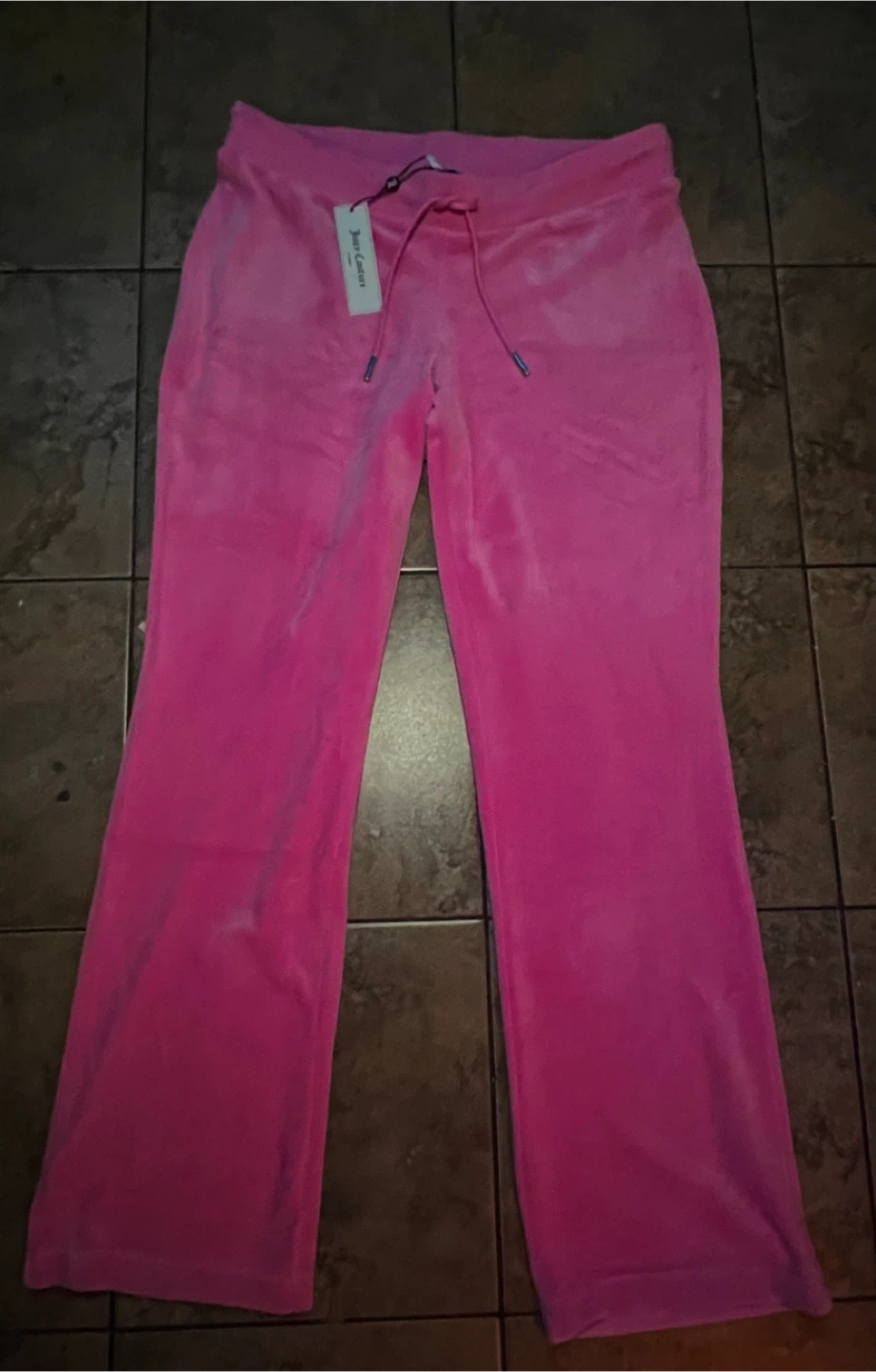Juicy Couture Pink Velour Track Pants Size L - photo 4
