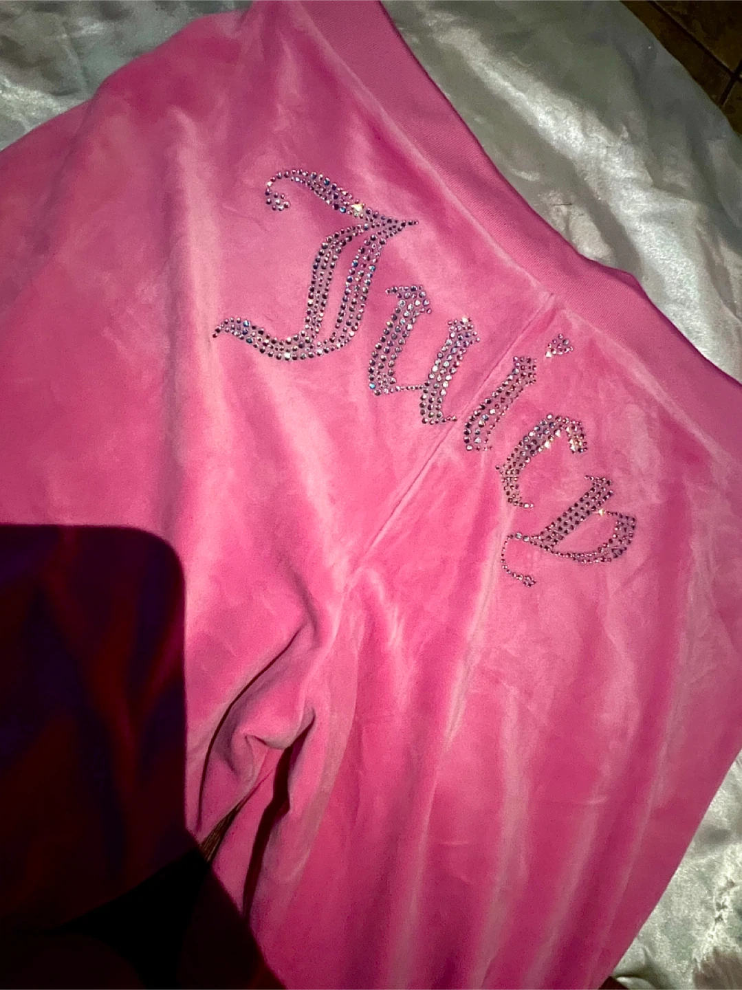 Juicy Couture Pink Velour Track Pants Size L