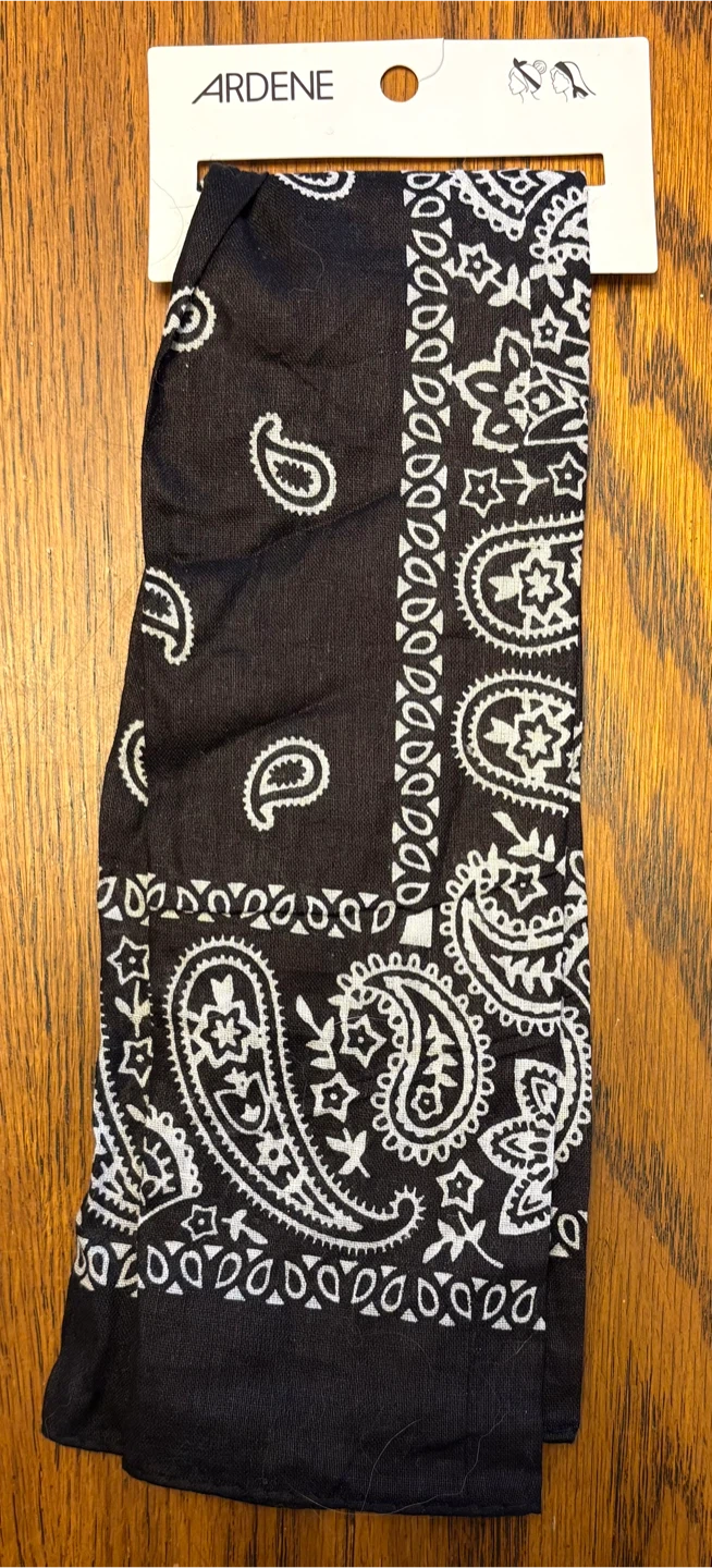 ✨✨Ardene Black Paisley Bandana