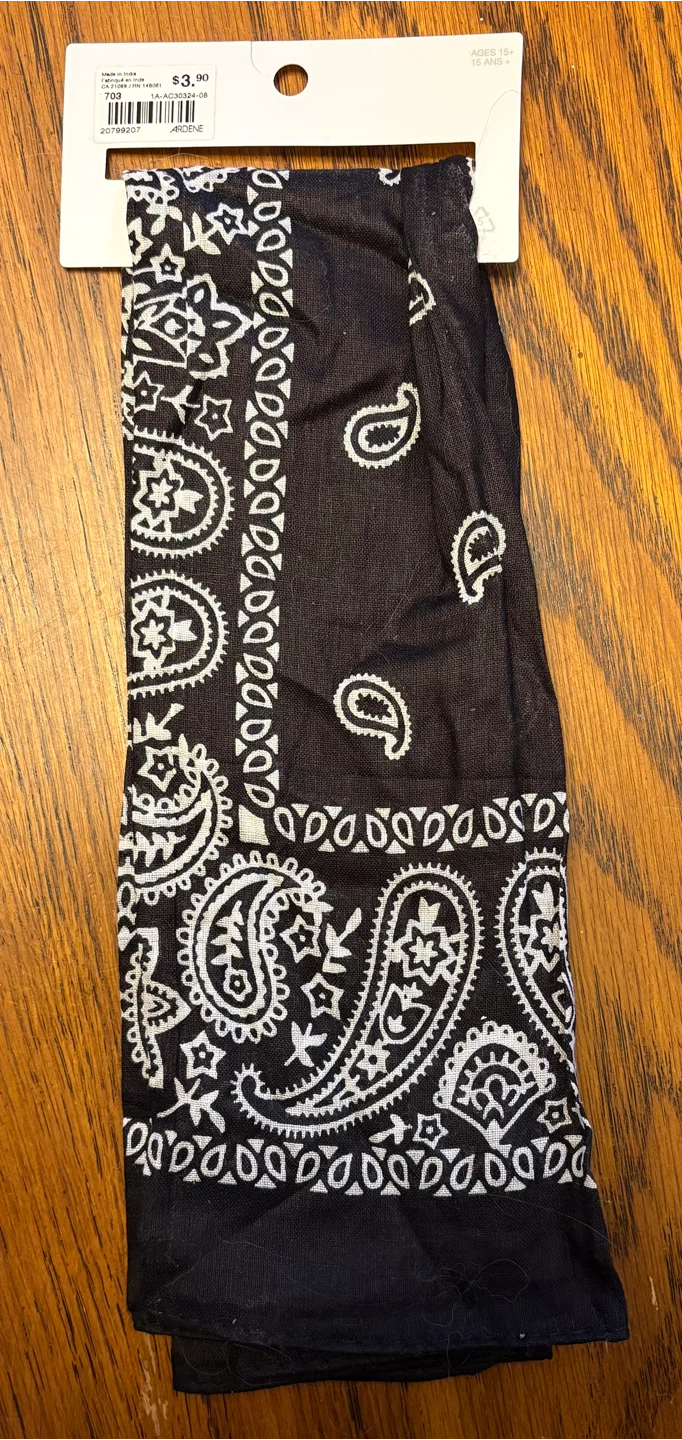 ✨✨Ardene Black Paisley Bandana - photo 2
