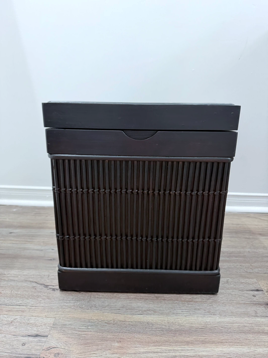 Dark Brown Woven/Rattan chest