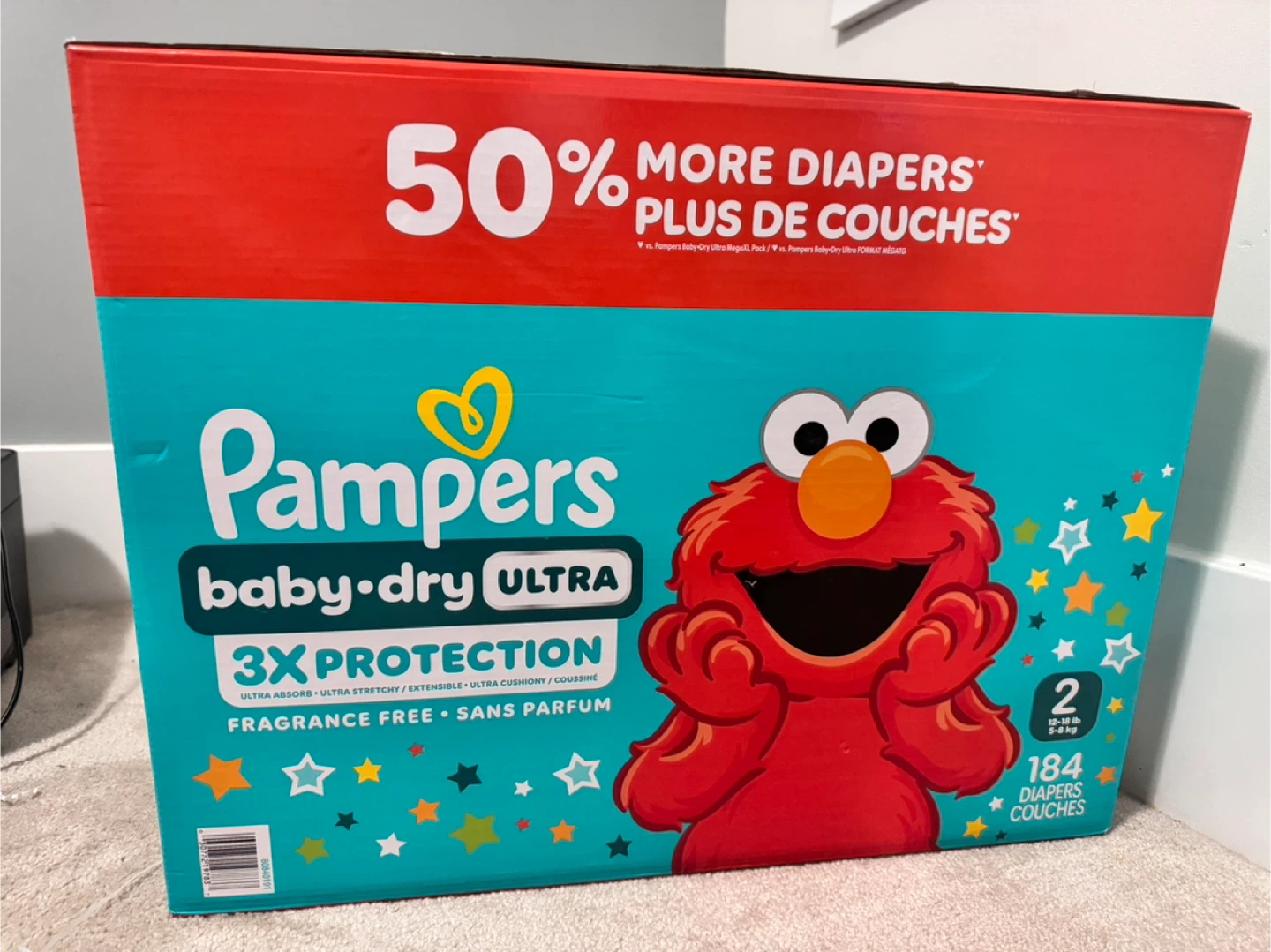 Pampers Baby-Dry Ultra Diapers Size 2 (184 ct)