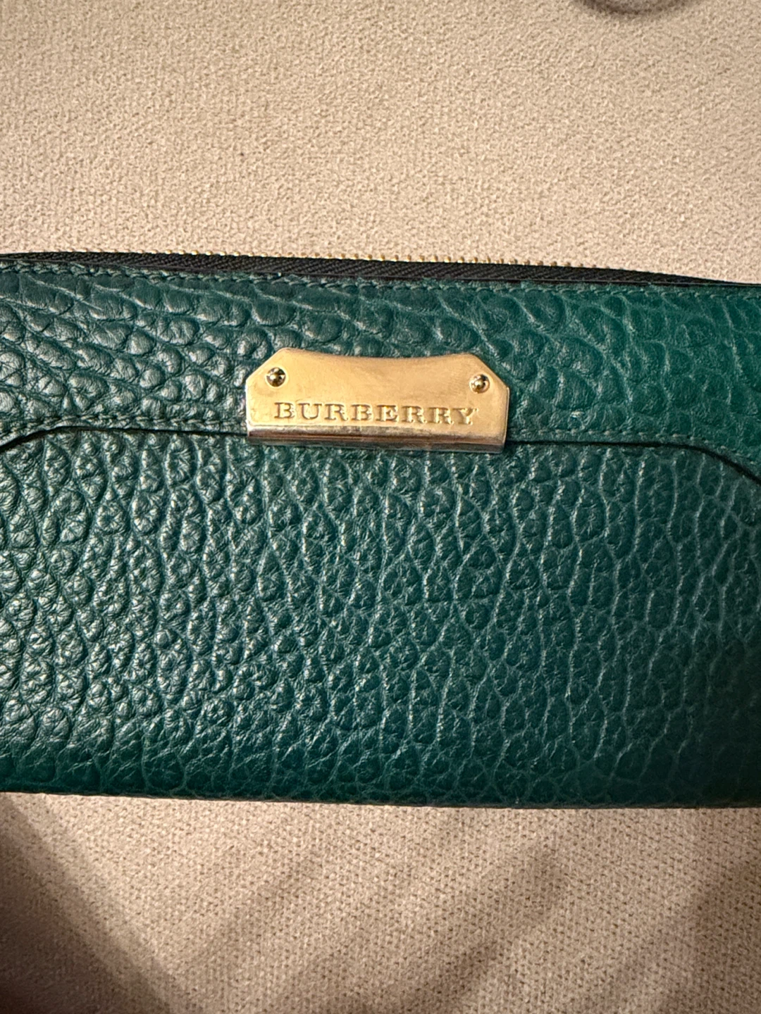 Burberry Teal Leather Zip Around Wallet - photo 4