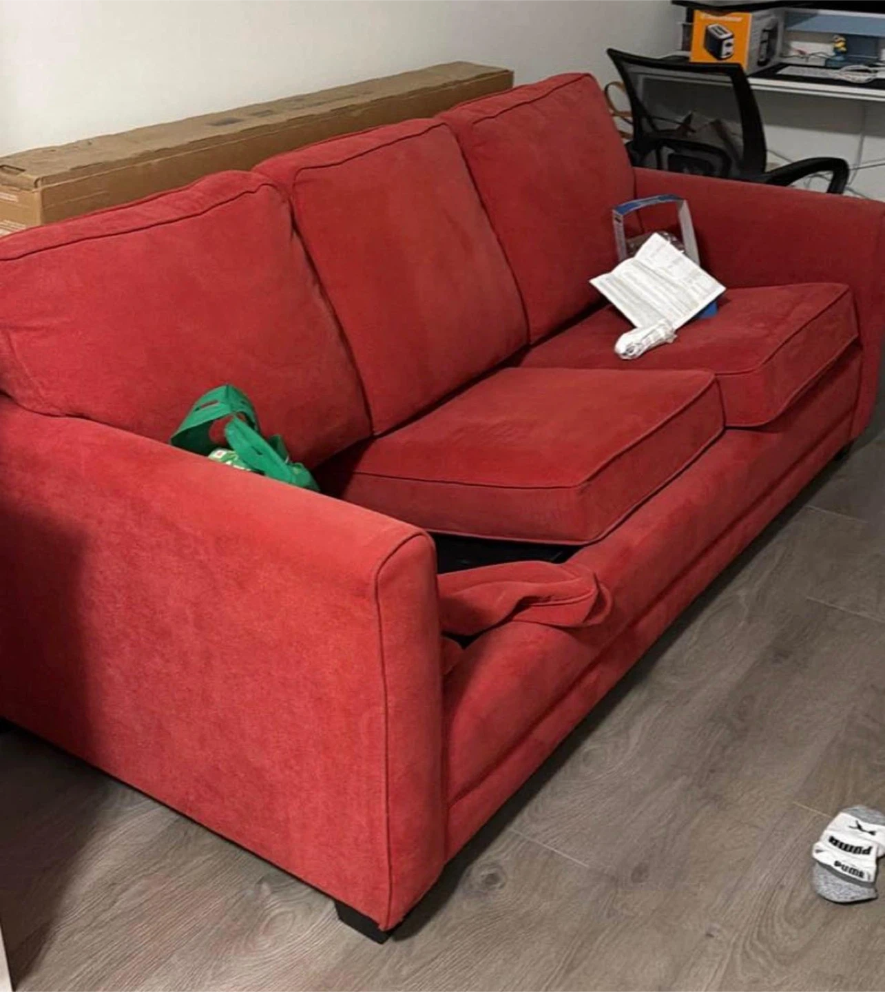 Red Sofa Bed