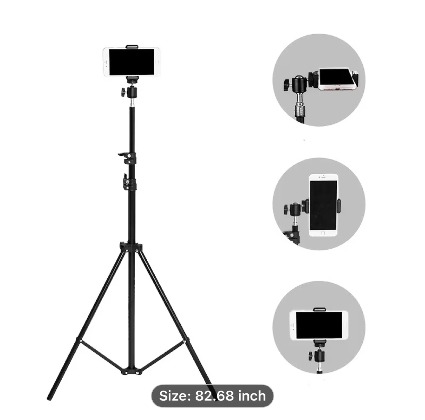 82.68 inch Floor Tripod, Portable Tripod - photo 2