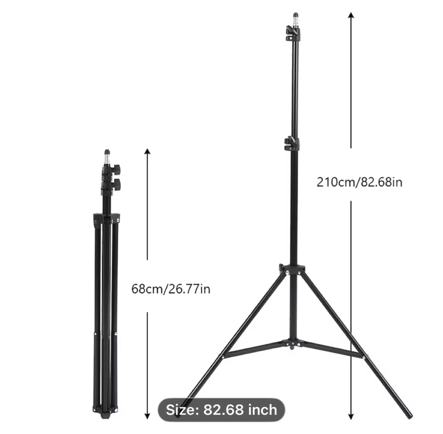 82.68 inch Floor Tripod, Portable Tripod - photo 3