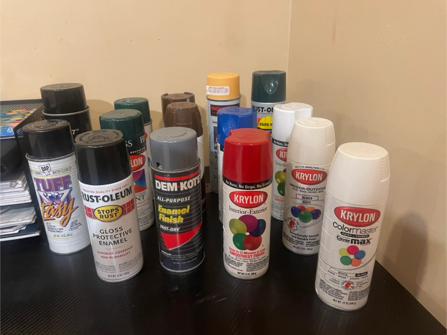 Assorted Spray Paint Cans