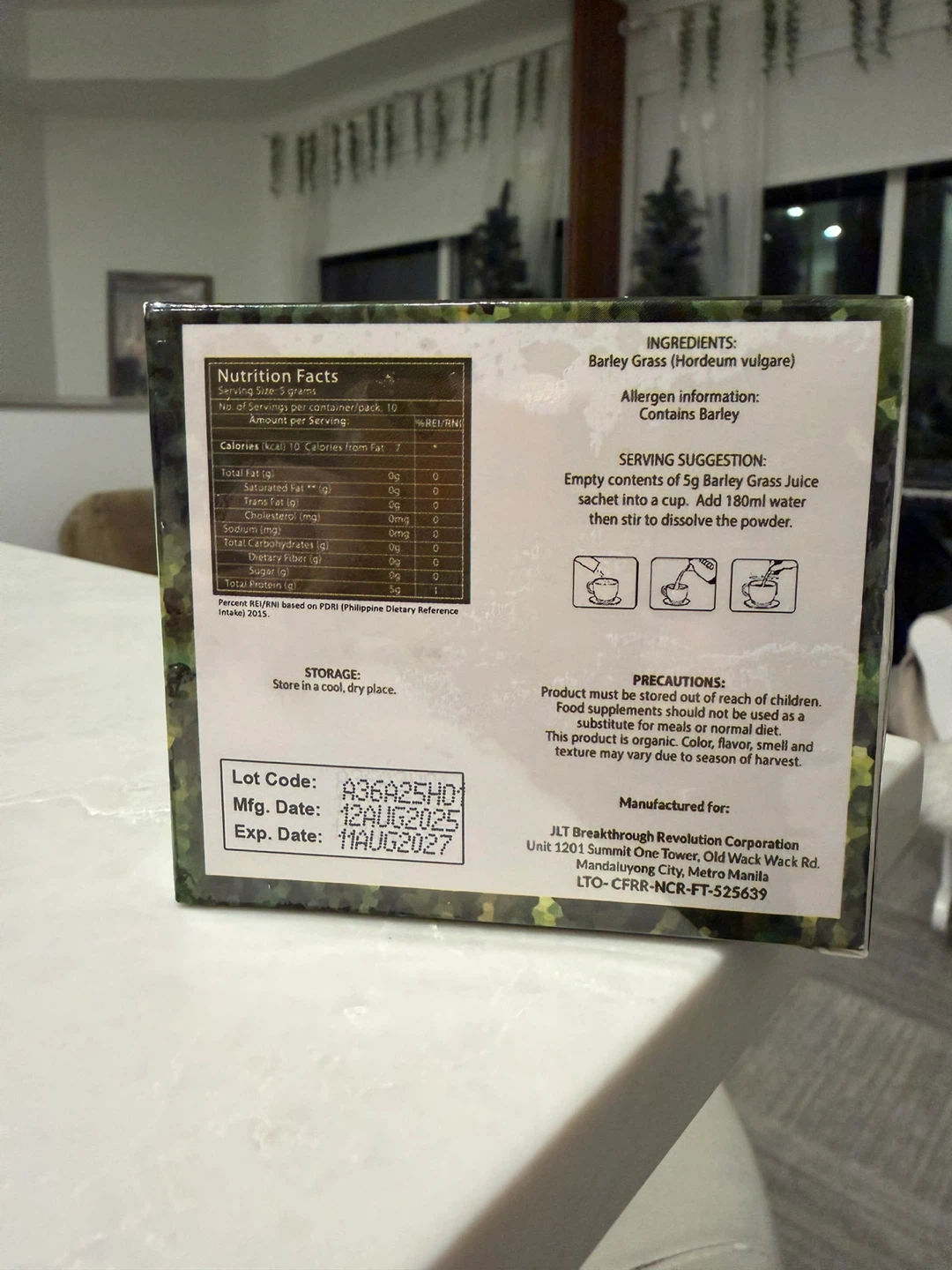Vita Bella Premium Barley Grass Juice Powder Drink (10 Sachets) - photo 4