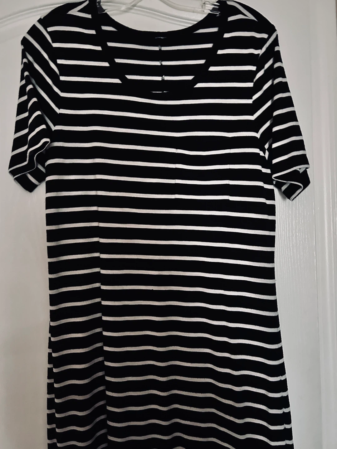 Cotton knit Maxi black and white Dress
