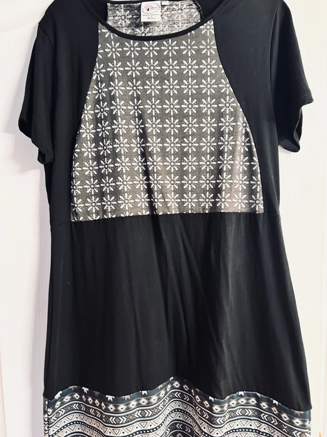 Brand new Black Dress with Geometric Pattern - photo 3