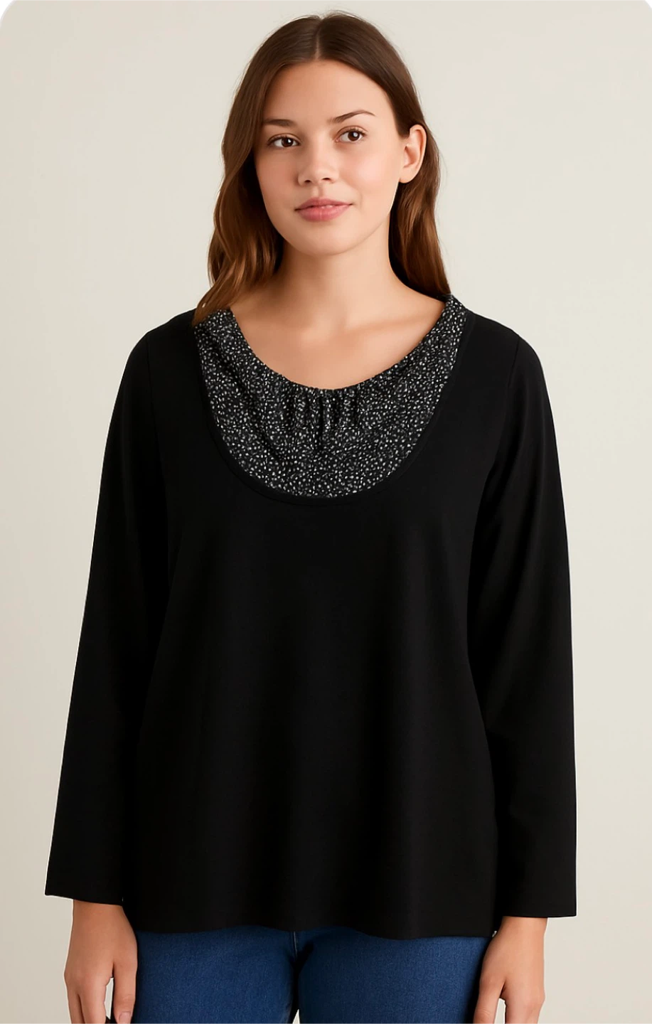 Addition Elle Black Top - Size 4X