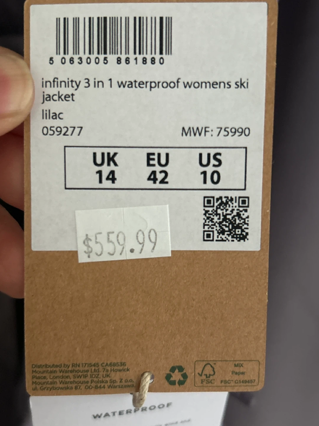 🥕 Mountain Warehouse Infinity 3-in-1 Waterproof Ski Jacket - photo 3