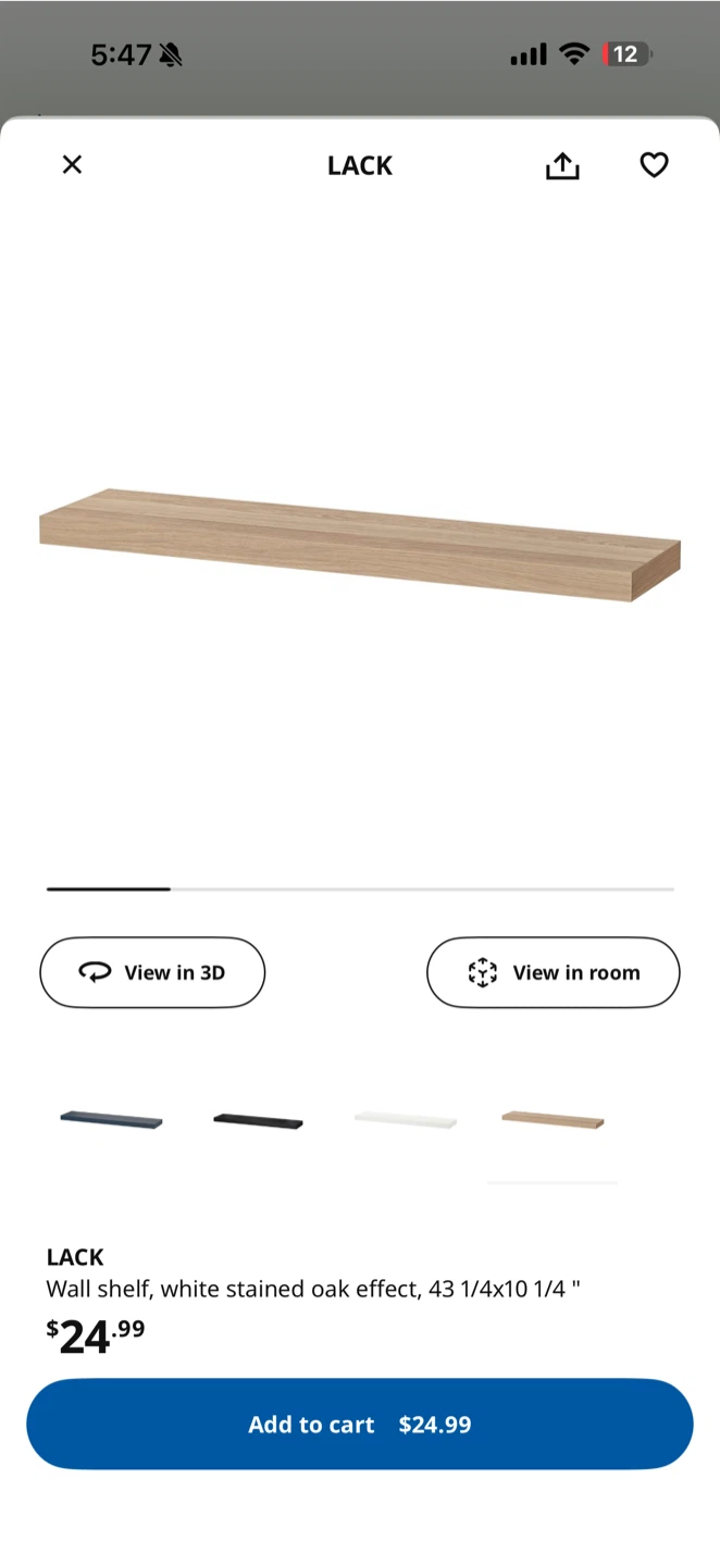 IKEA LACK Wall Shelf - White Stained Oak Effect - photo 2
