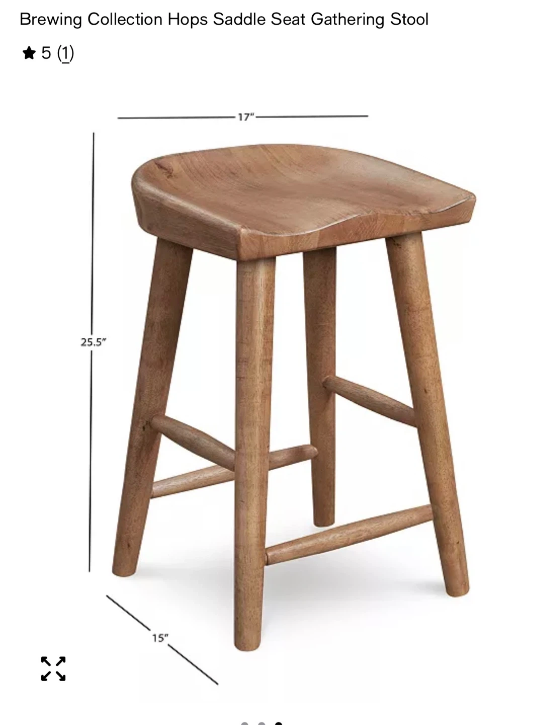 Samuel Lawrence Wood Saddle Seat Bar Stool - photo 2
