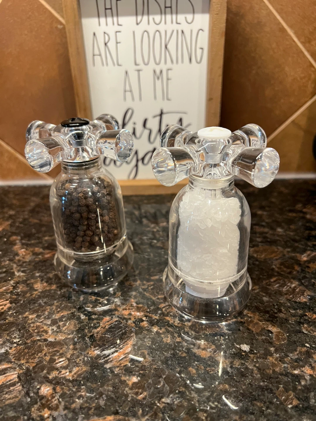 Clear Acrylic Salt and Pepper Grinder Set