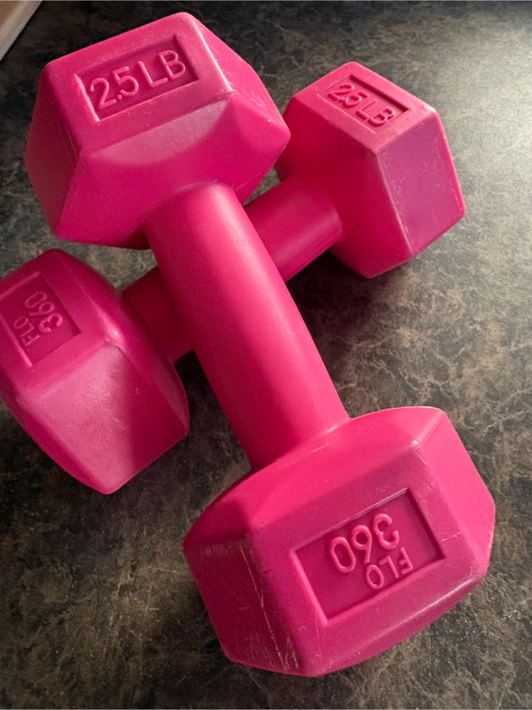 Sport Pink 2.5 LB Dumbbells (Pair)