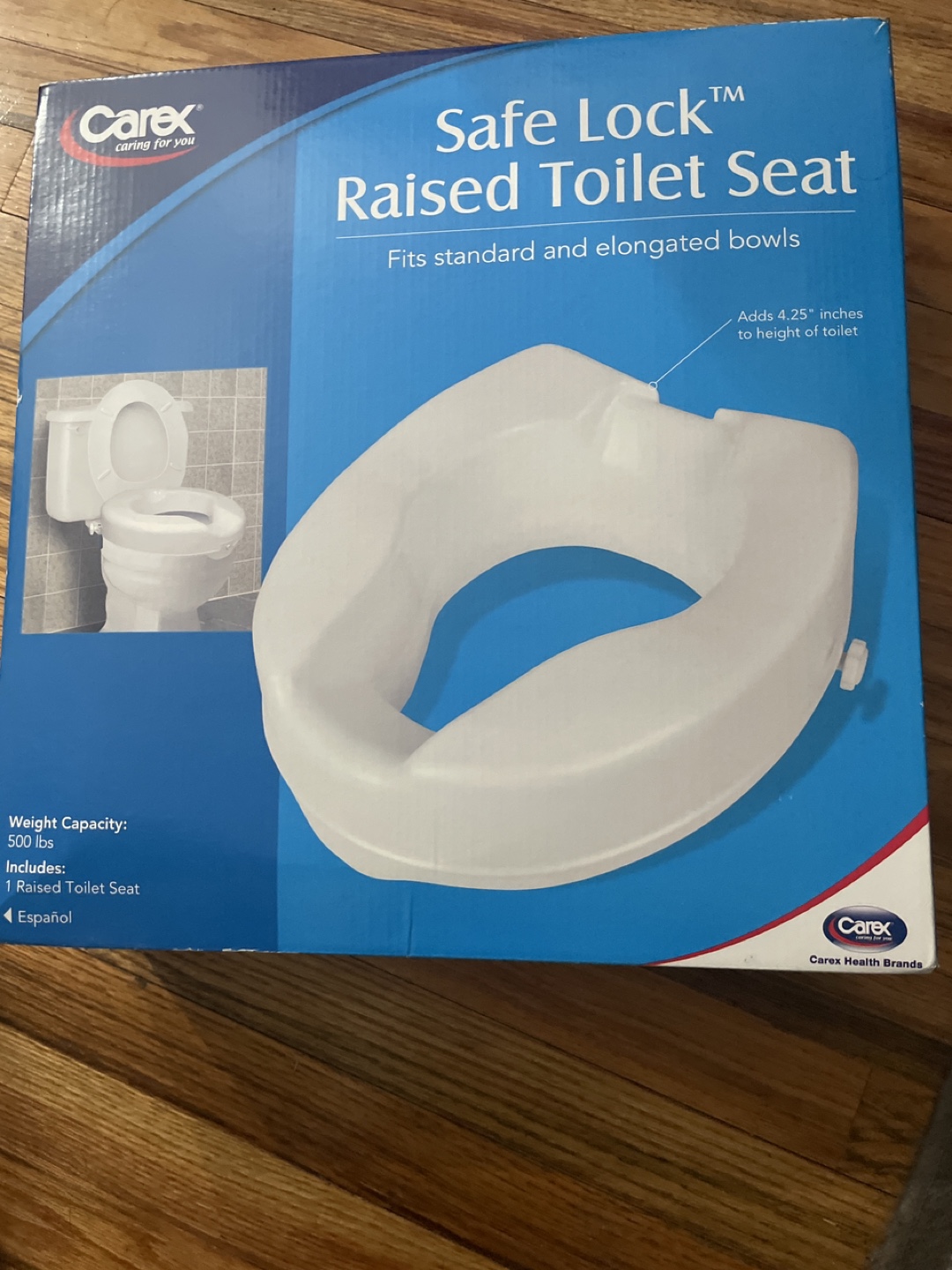 Carex Safe Lock Raised Toilet Seat