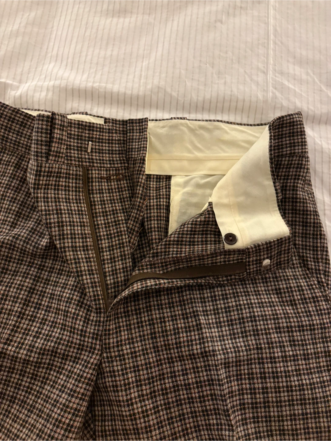 Brown Plaid Trousers - photo 2
