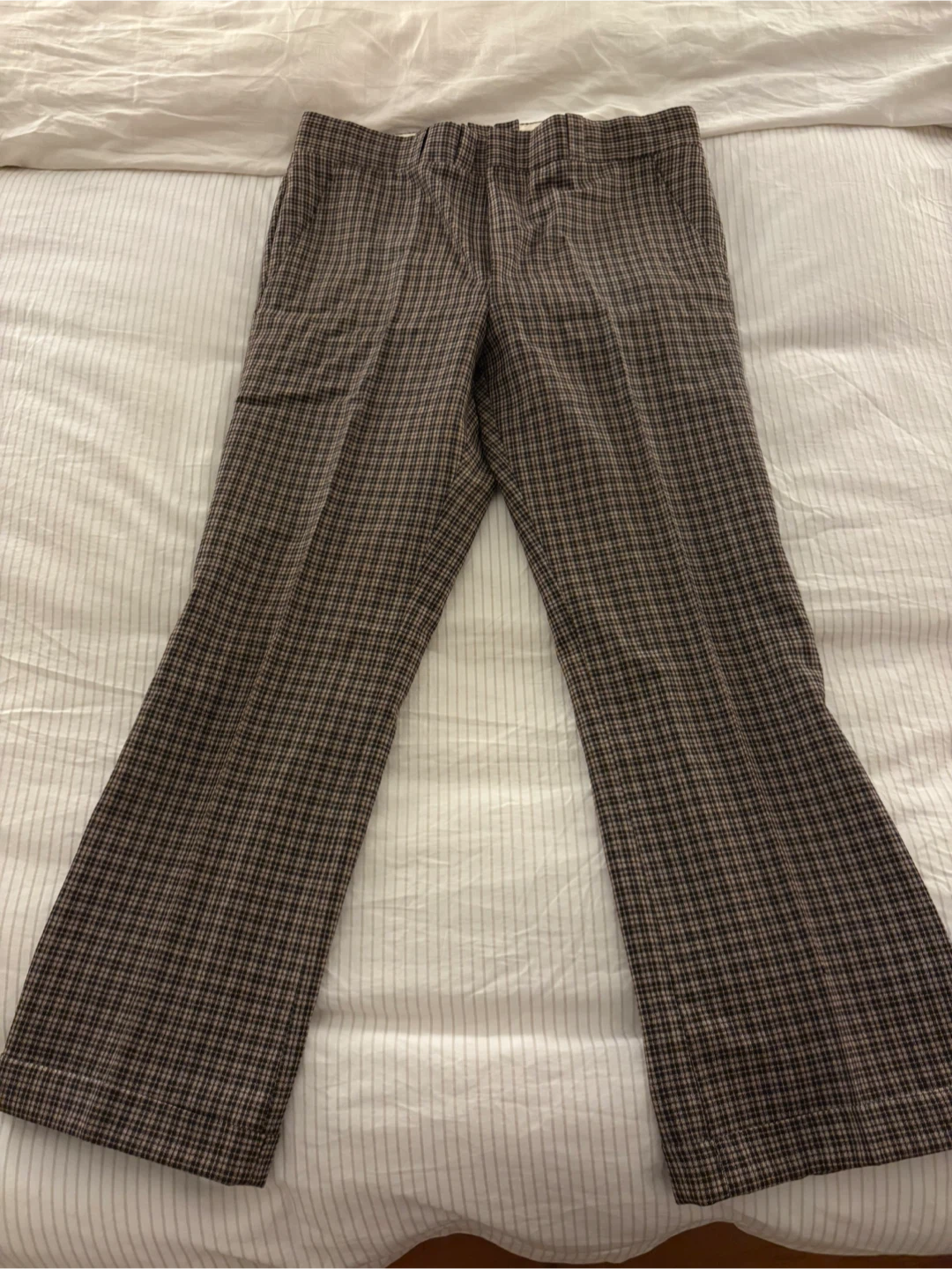 Brown Plaid Trousers