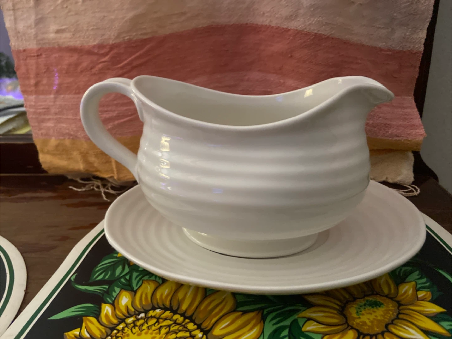 Sophie Conran White Gravy Boat and Saucer