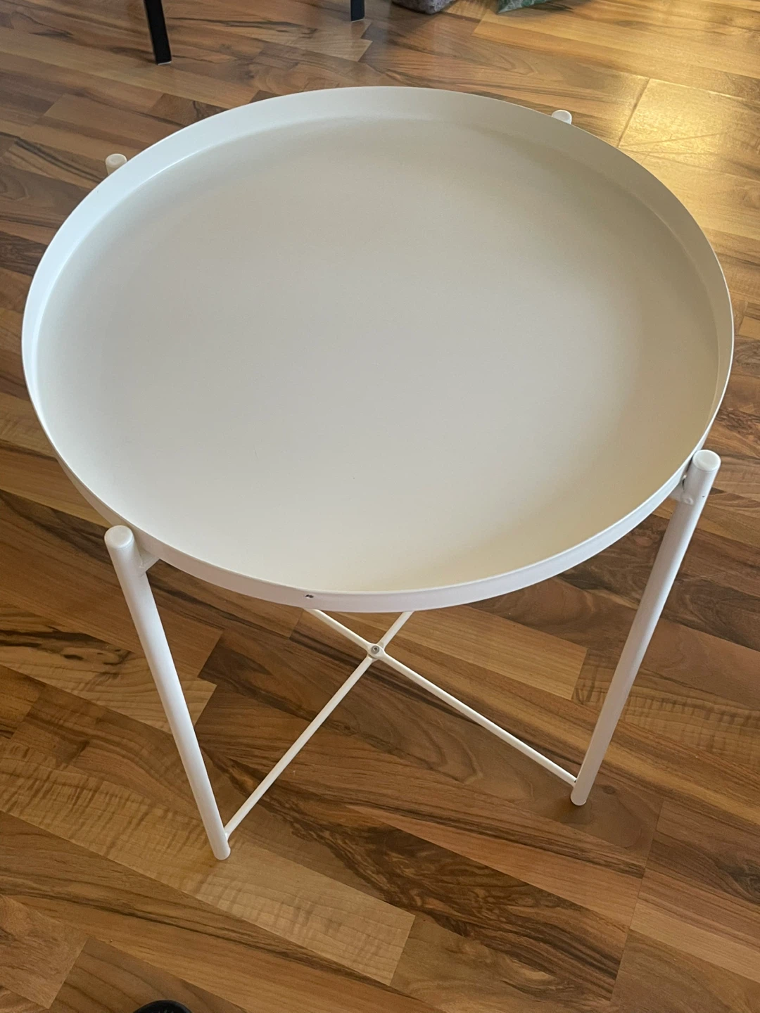 IKEA White Round Side Table - photo 4