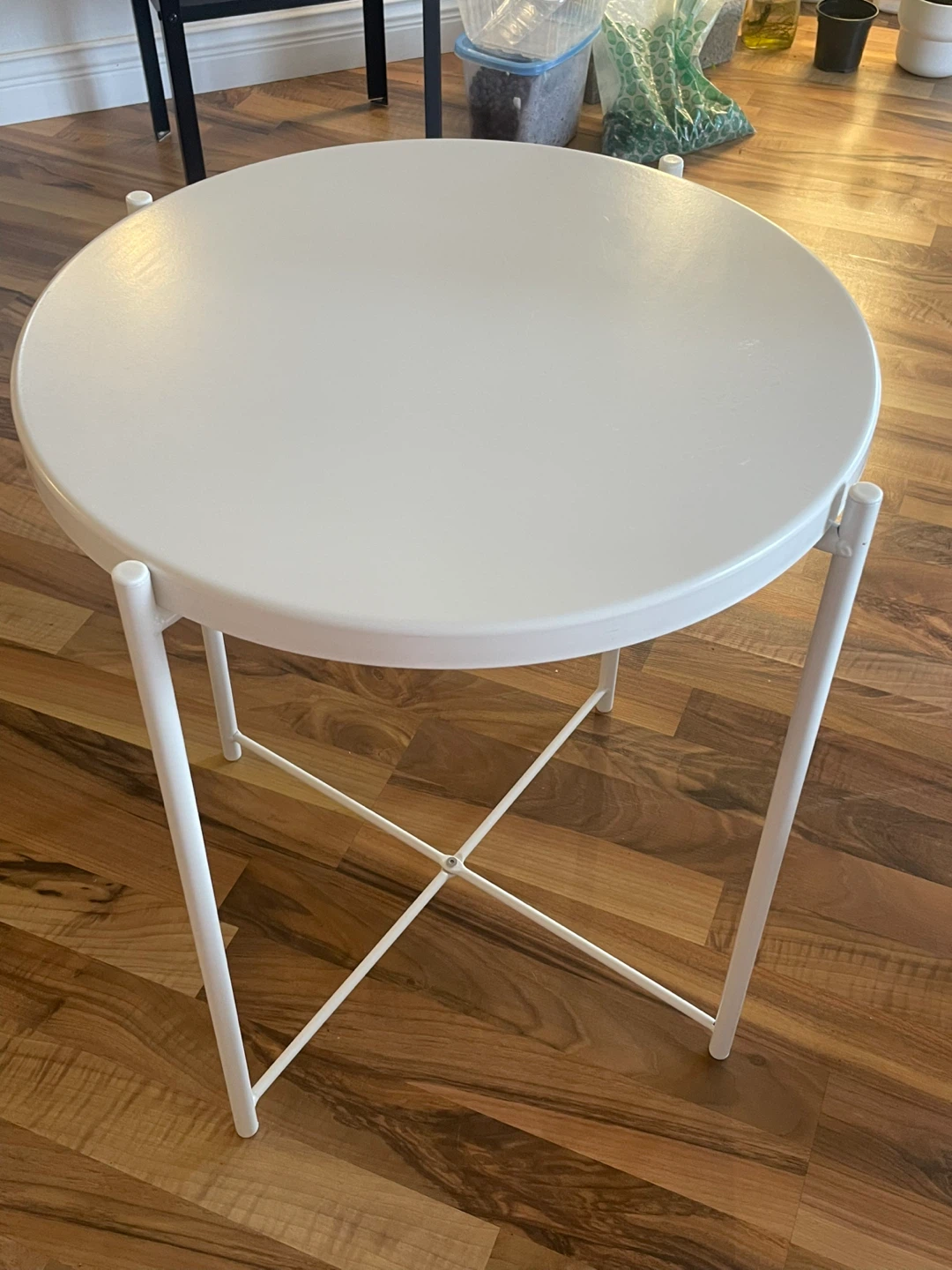 IKEA White Round Side Table