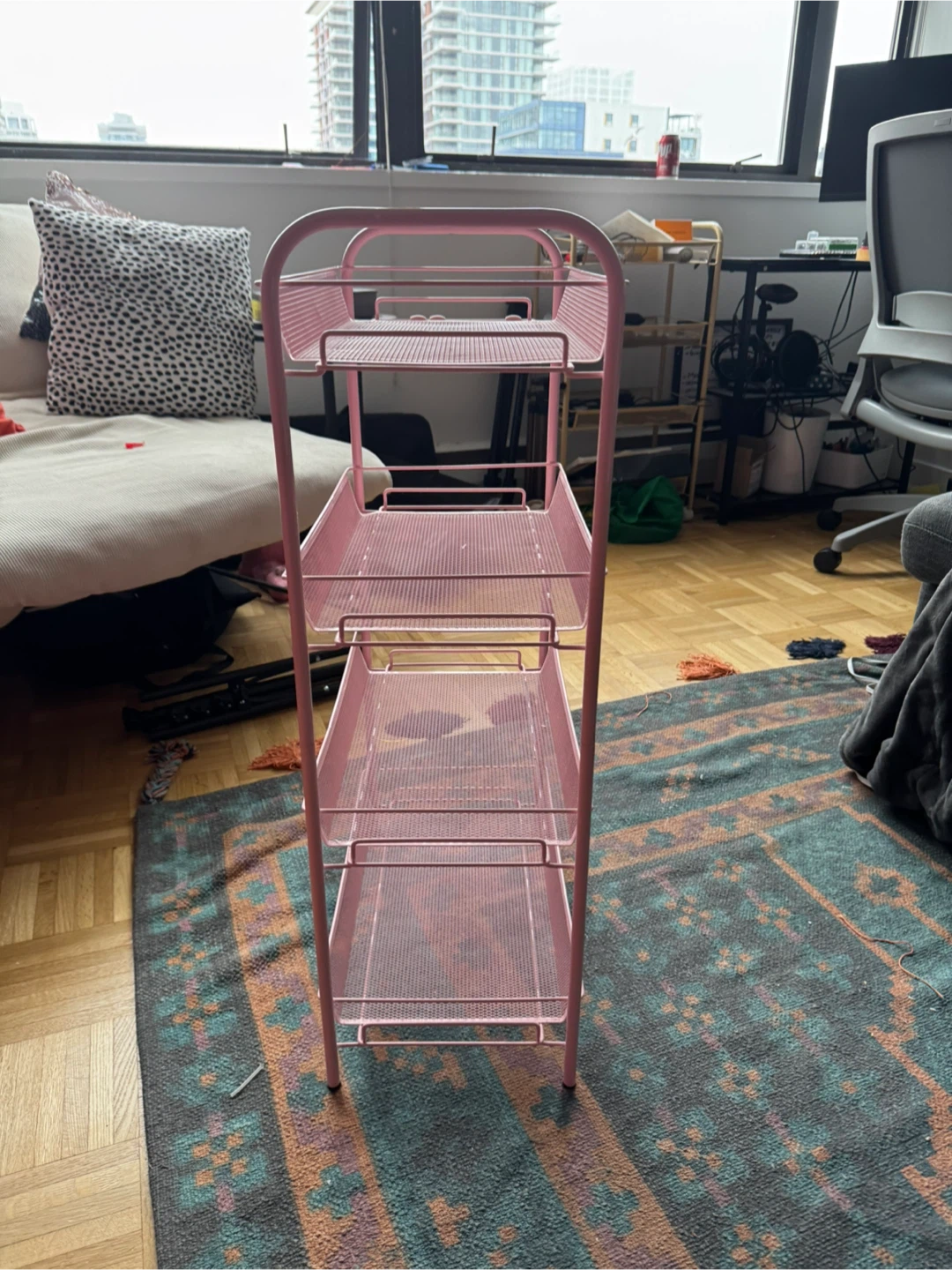 TOOLF 4-Tier Rolling Cart Pink - photo 3