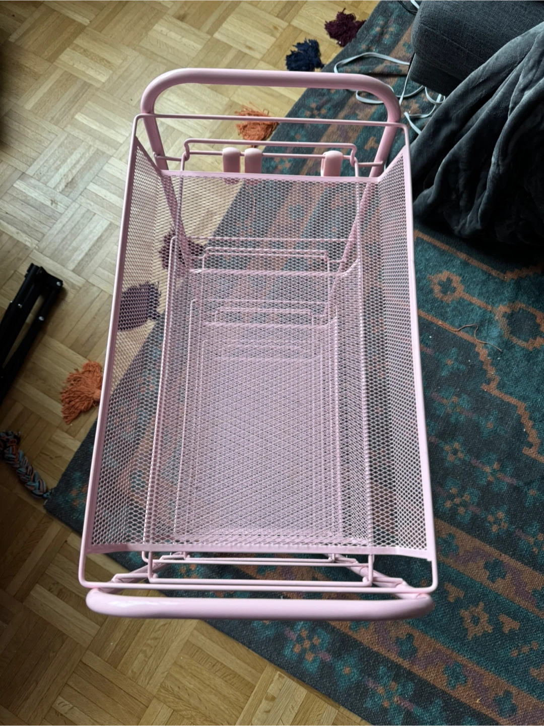 TOOLF 4-Tier Rolling Cart Pink - photo 4
