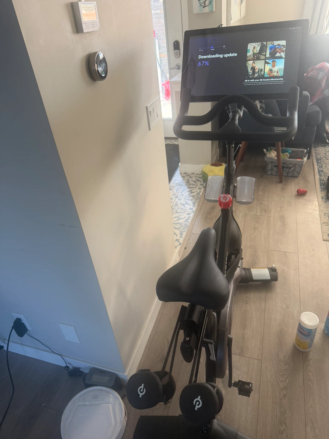 Peloton Bike with Exercise Mat - photo 3