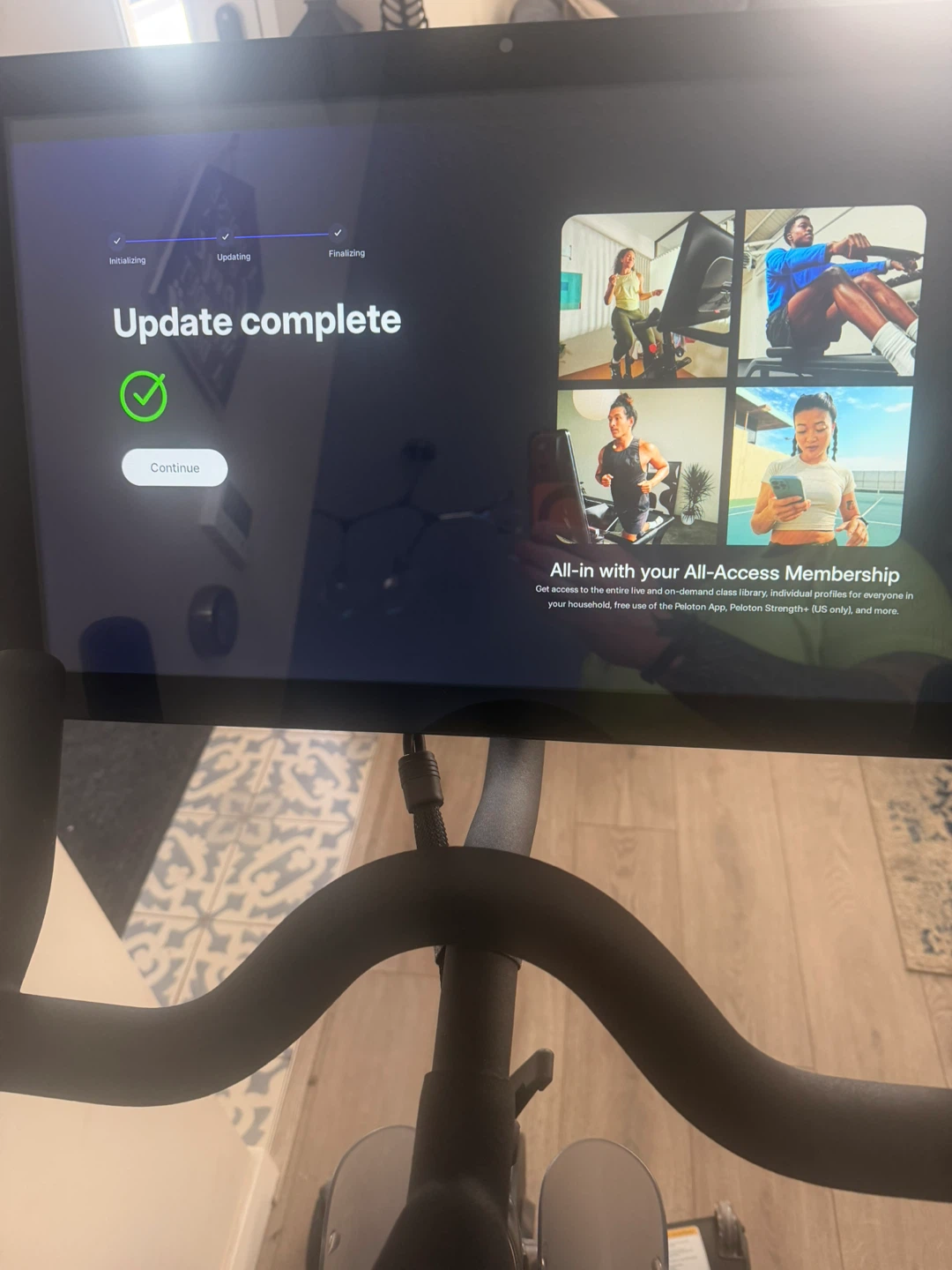 Peloton Bike with Exercise Mat - photo 4